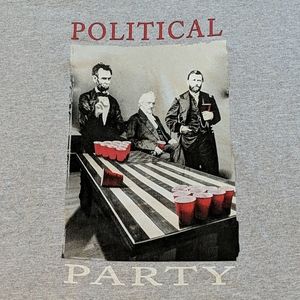 Ink Inc Grey Political Party Shirt Size XL